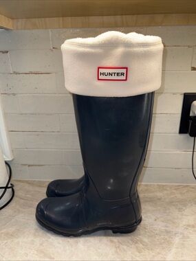 Women’s Hunter Dark Blue rain boots